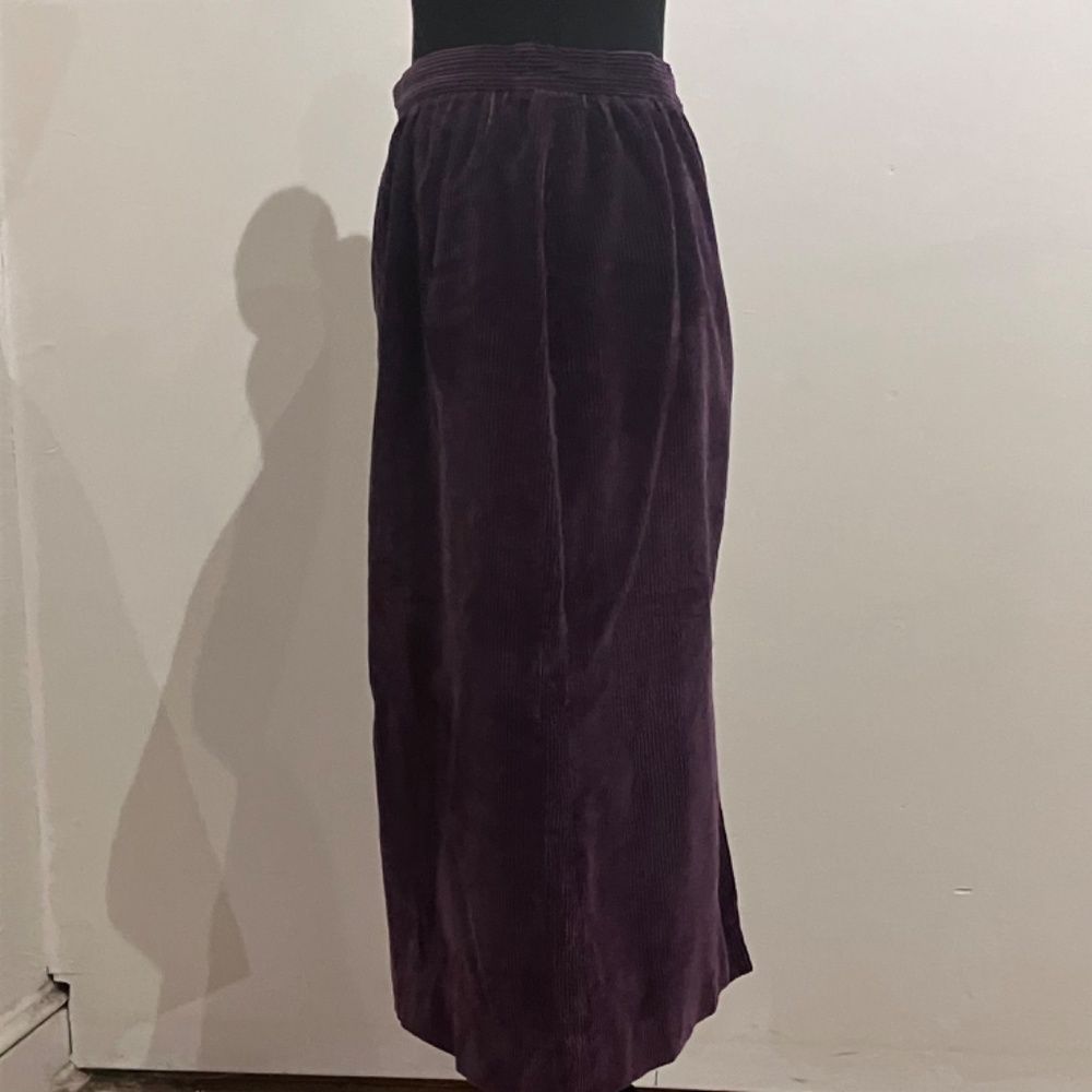 Purple corduroyed, pencil skirt - Picture 12 of 15